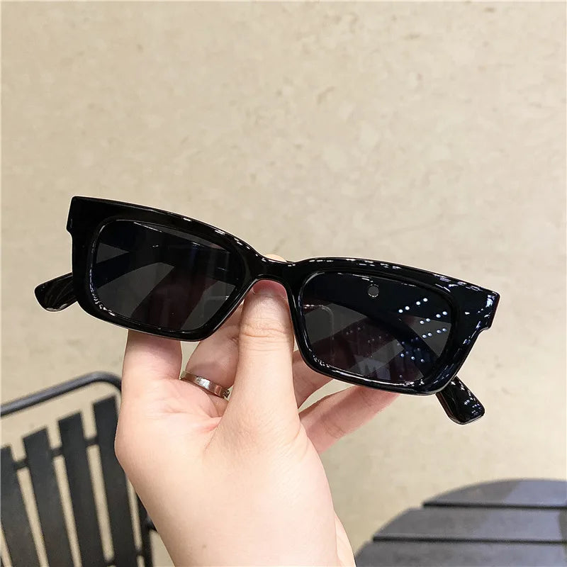 Prostokątne okulary przeciwsłoneczne retro Lyra