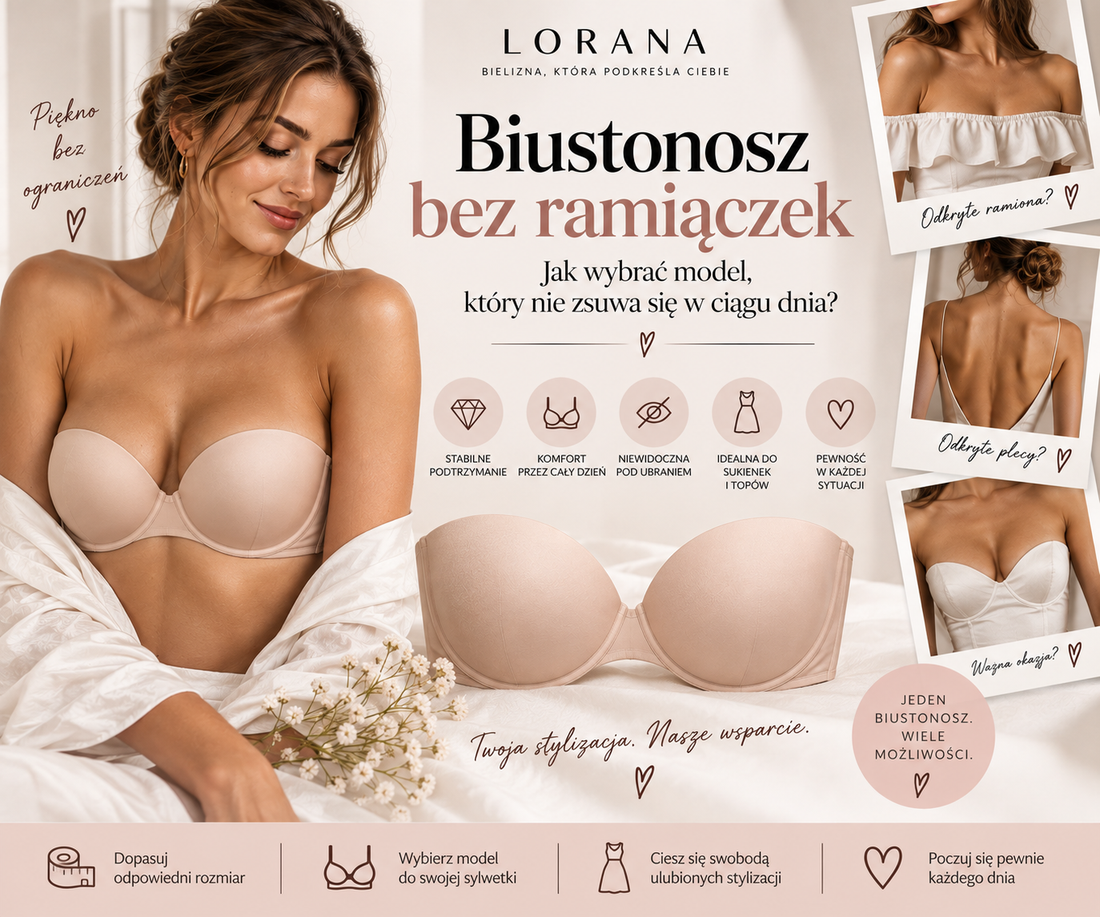 Biustonosz bez ramiączek – jak wybrać model, który nie zsuwa się w ciągu dnia?