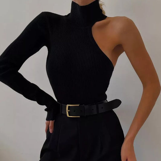 Asymetryczne body z golfem Hercules-lauranapl.com