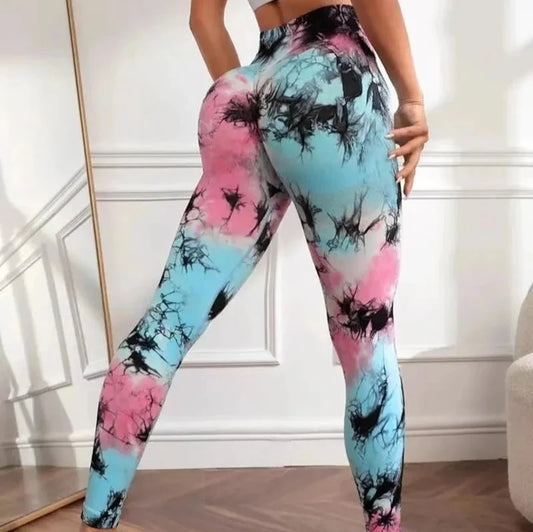 Legginsy z efektem Tie Dye i PushUP Corvus-lauranapl.com
