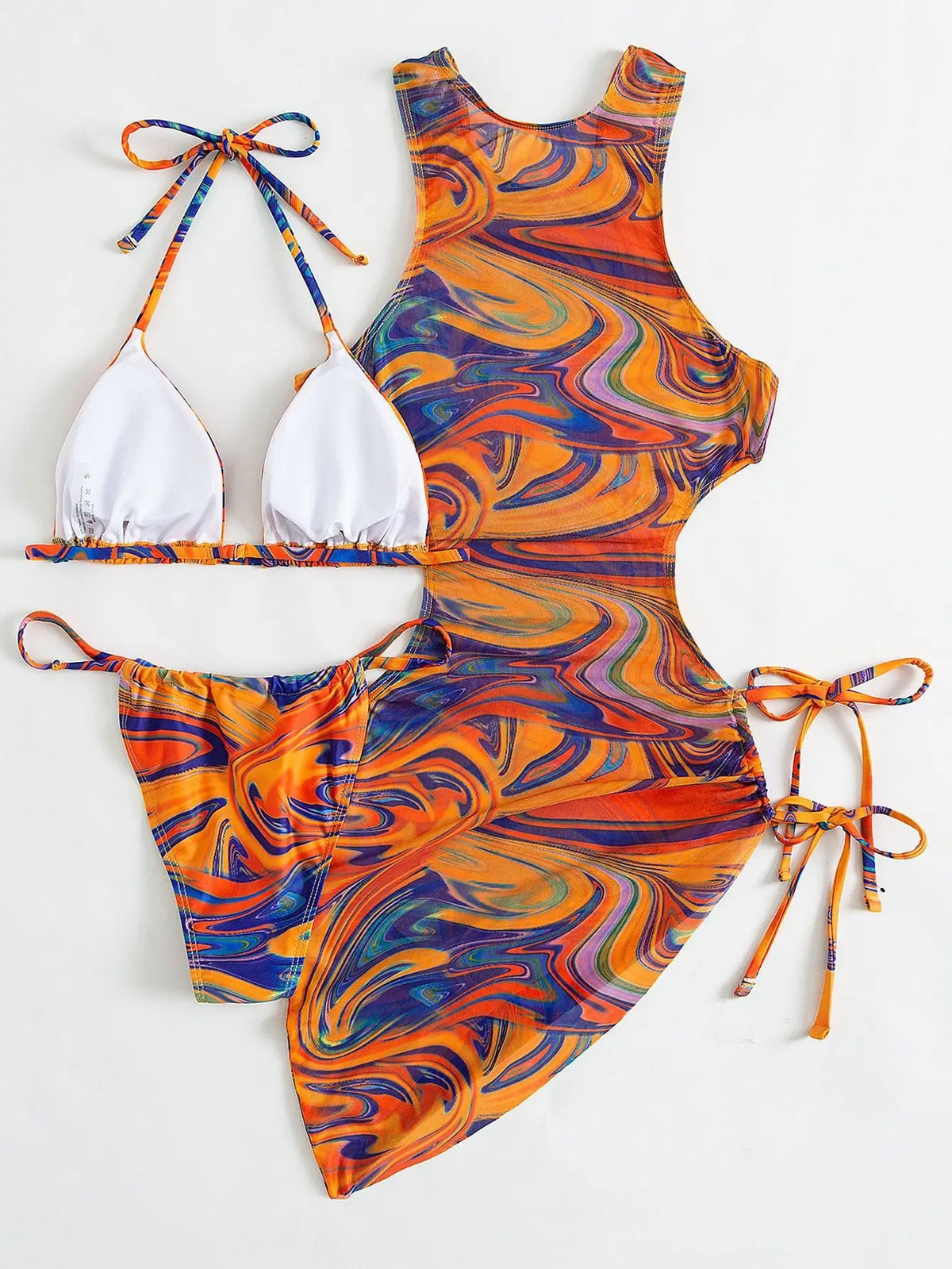 Bikini z sukienką plażową w zestawie Hydra