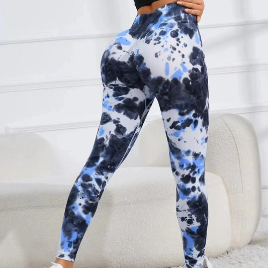 Legginsy z efektem Tie Dye i PushUP Dorado-lauranapl.com