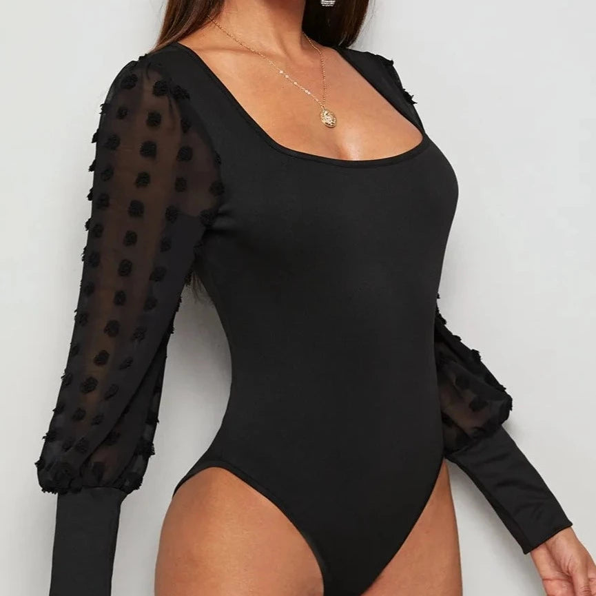 Body z długimi bufiastymi rękawami Fornax-lauranapl.com