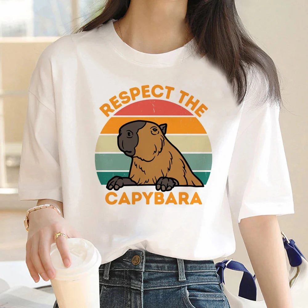 T-shirt z kapibarą Aquarius-lauranapl.com