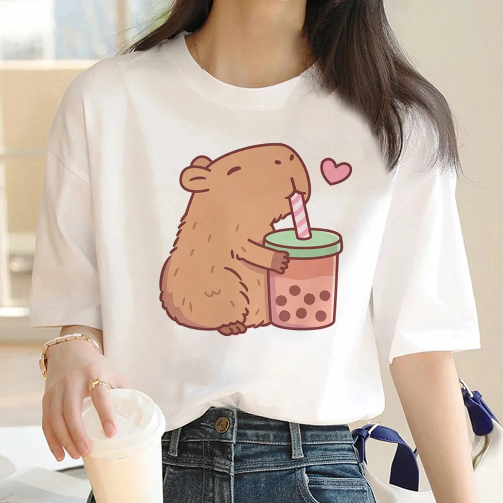T-shirt z kapibarą Aquarius-lauranapl.com