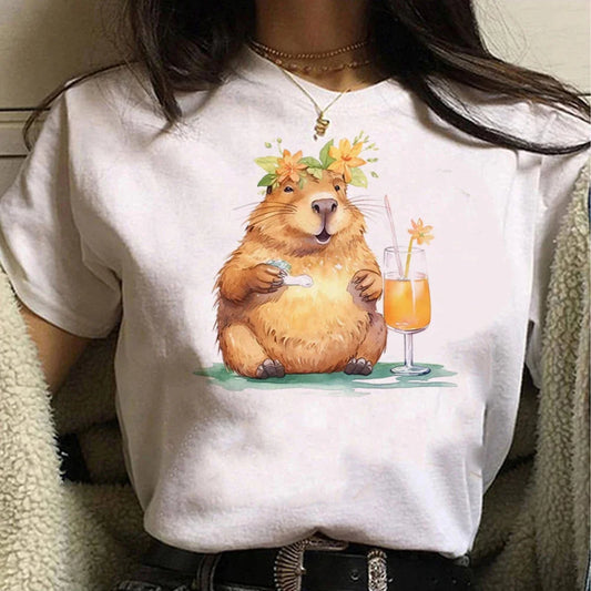 T-shirt z kapibarą Antlia-lauranapl.com