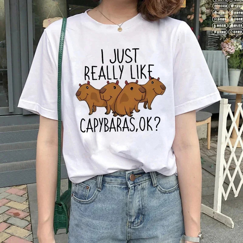 T-shirt z kapibarą Andromeda-lauranapl.com