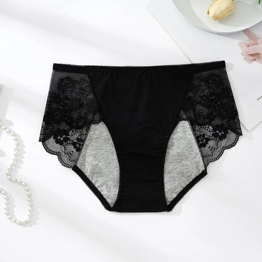 Figi menstruacyjne z koronką Camelopardalis-lauranapl.com