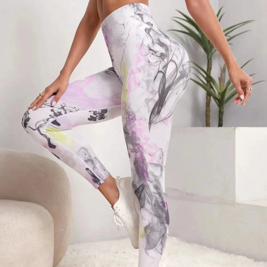Legginsy z efektem Tie Dye i PushUP Gemini-lauranapl.com