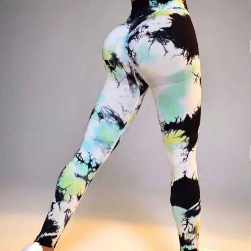 Legginsy z efektem Tie Dye i PushUP-lauranapl.com