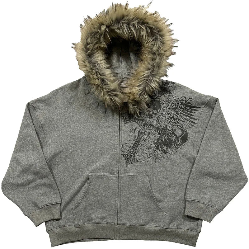 Bluza z kapturem stylizowana na lata 2000 Lepus