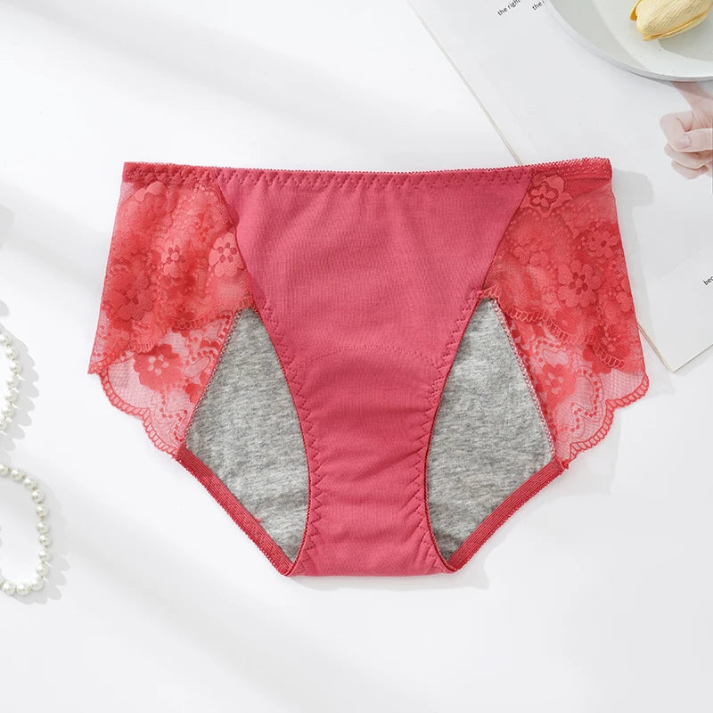 Figi menstruacyjne z koronką Camelopardalis-lauranapl.com