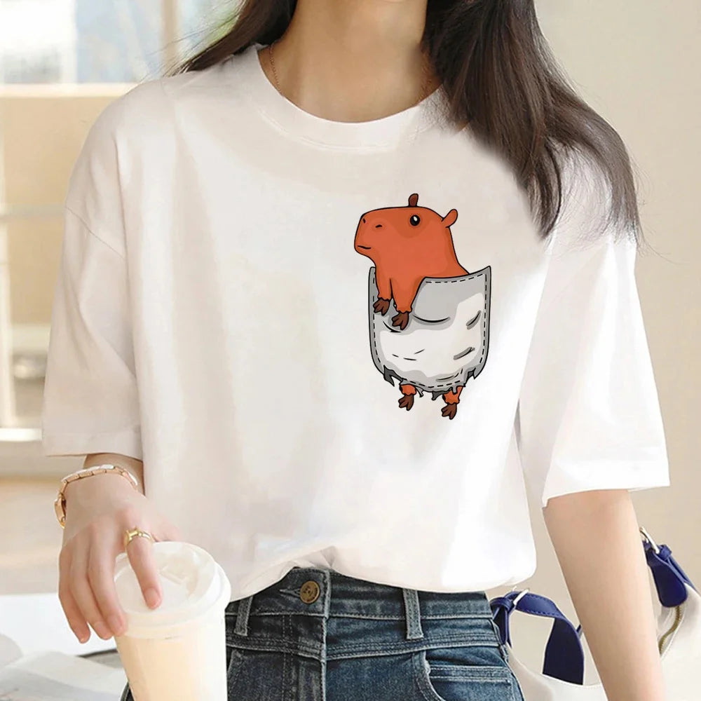 T-shirt z kapibarą Aquarius-lauranapl.com