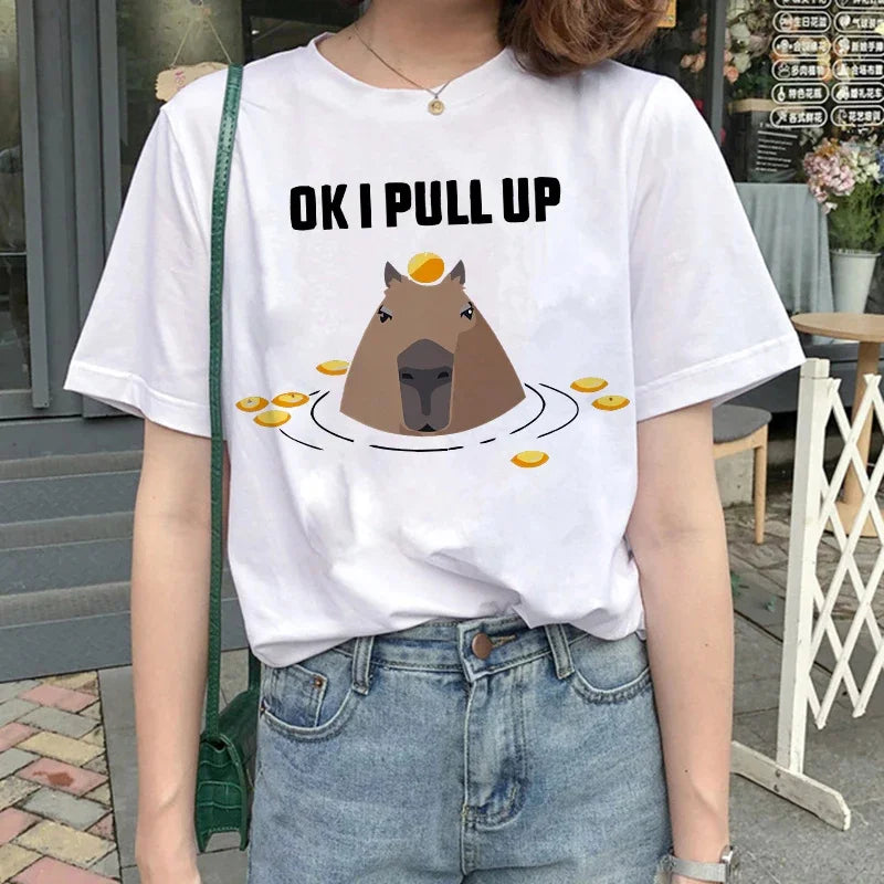 T-shirt z kapibarą Andromeda-lauranapl.com