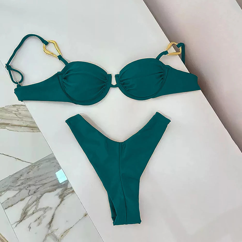 Kostium kąpielowy bikini z wycięciem high legs Orion-lauranapl.com
