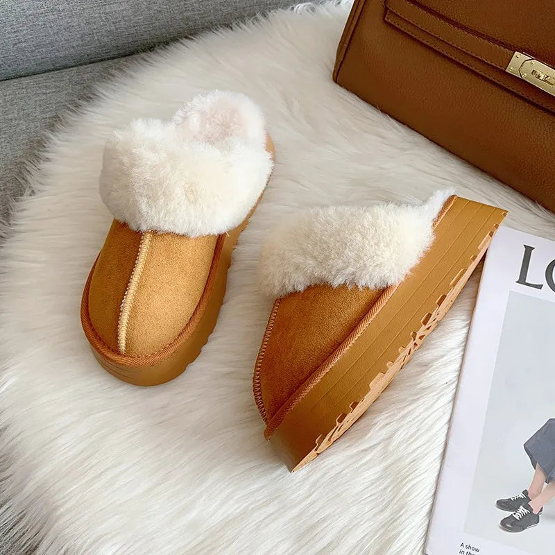 Ocieplane kapcie na grubej podeszwie Lepus-lauranapl.com