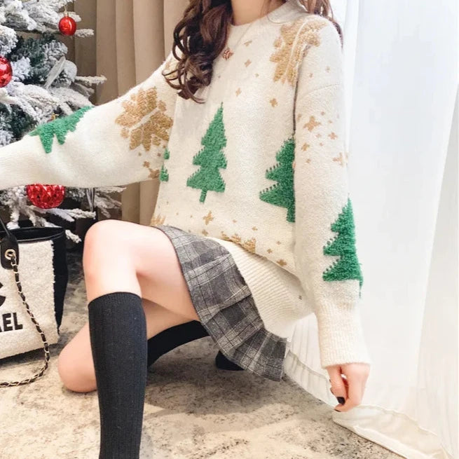Świąteczny sweter oversize Lynx-lauranapl.com