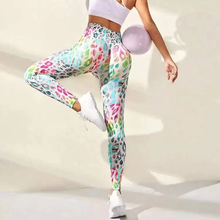 Wzorzyste legginsy PushUP Delphinus-lauranapl.com