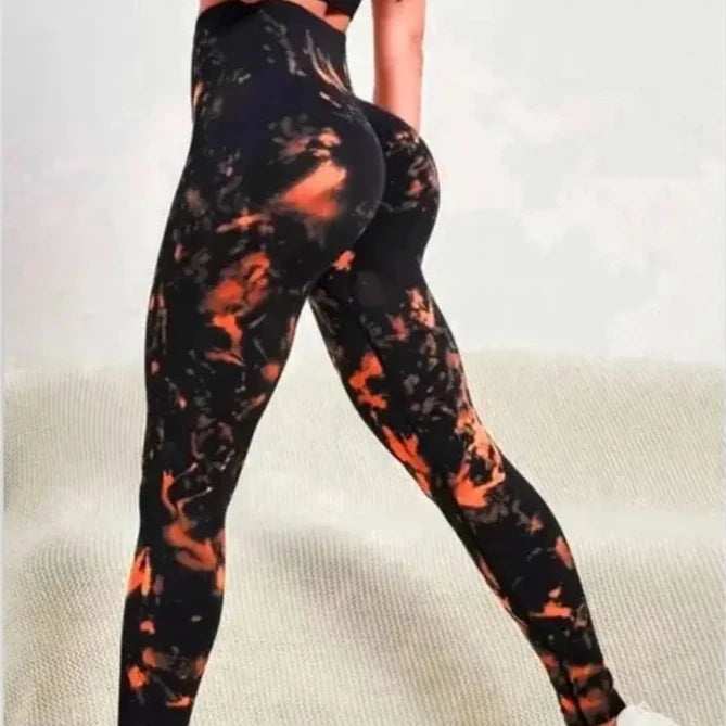 Legginsy z efektem Tie Dye i PushUP Carina-lauranapl.com