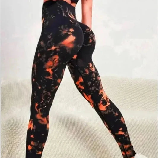 Legginsy z efektem Tie Dye i PushUP Carina-lauranapl.com