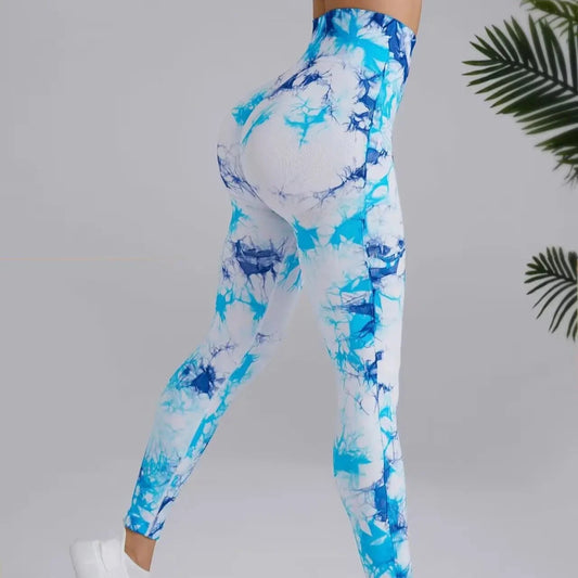 Legginsy z efektem Tie Dye i PushUP Corona Australis-lauranapl.com 