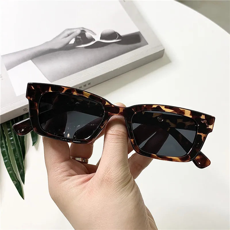 Prostokątne okulary przeciwsłoneczne retro Lyra-lauranapl.com