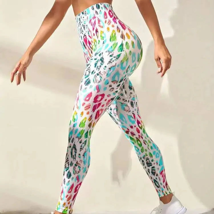 Wzorzyste legginsy PushUP Delphinus-lauranapl.com