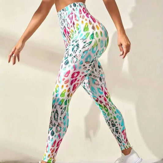 Wzorzyste legginsy PushUP Delphinus-lauranapl.com