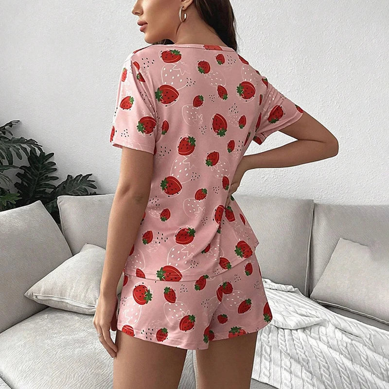 Piżama w truskawki Scorpius-lauranapl.com
