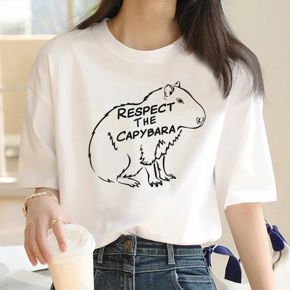 T-shirt z kapibarą Aquarius-lauranapl.com