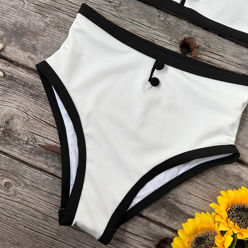 Dwuczęściowy strój kąpielowy w stylu retro Octans-lauranapl.com