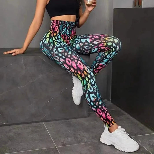 Wzorzyste legginsy PushUP Draco-lauranapl.com