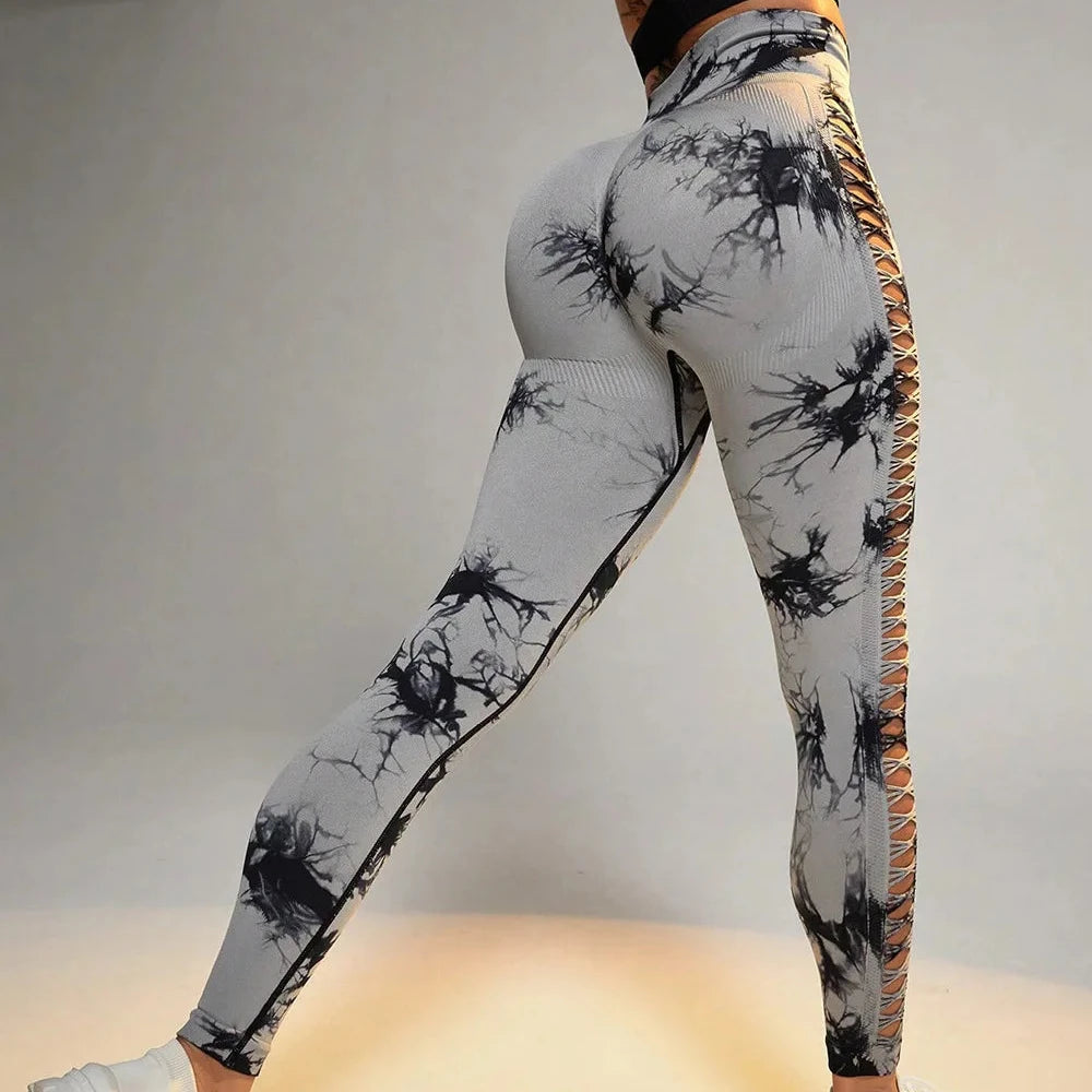 Legginsy PushUp z motywem Tie Dye Antlia-lauranapl.com