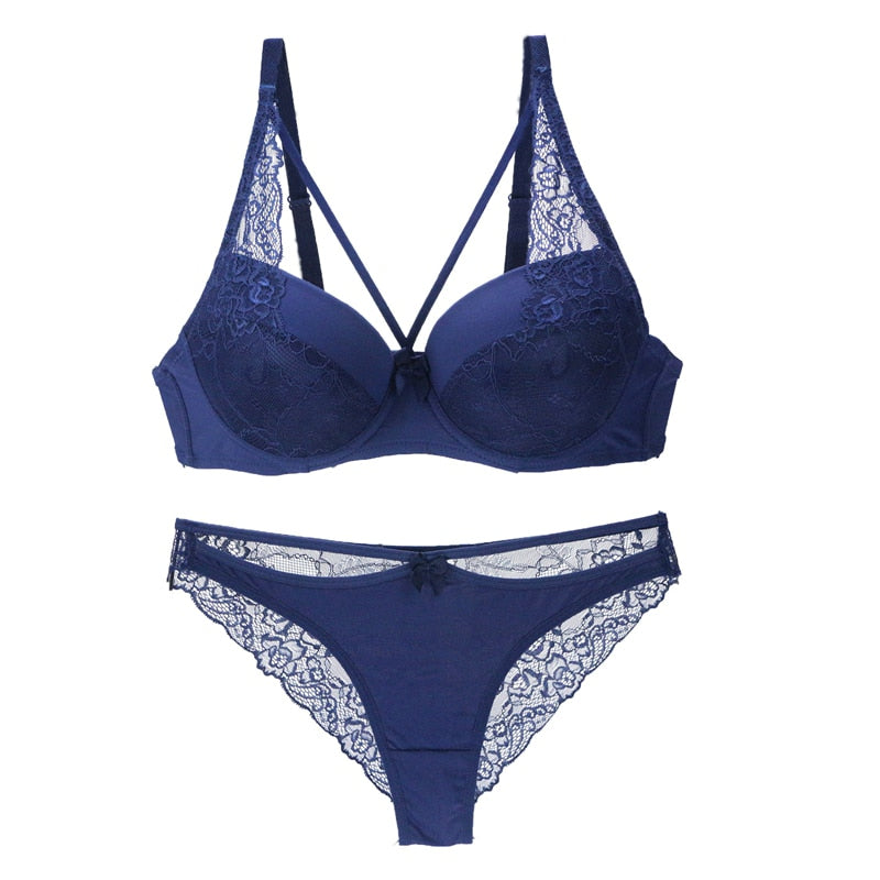 Komplet bielizny z koronką PUSH UP Plus SizeCrater-lauranapl.com