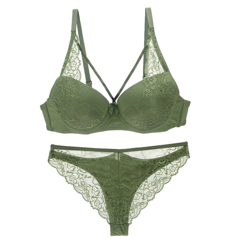 Komplet bielizny z koronką PUSH UP Plus SizeCrater-lauranapl.com