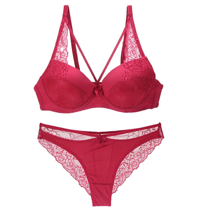 Komplet bielizny z koronką PUSH UP Plus SizeCrater-lauranapl.com