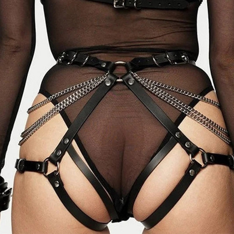 Harness na biodra z łańcuszkiem Cygnus-lauranapl.com