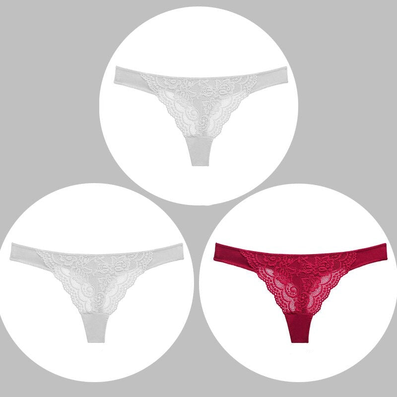 Stringi z koronką 3-pakDraco-lauranapl.com