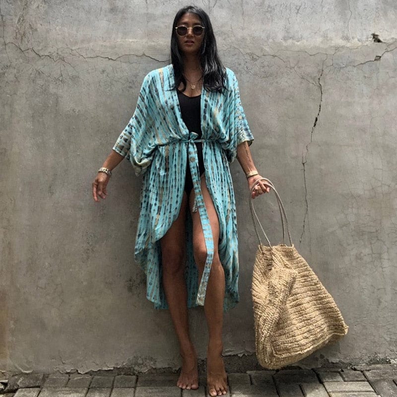 Długie kimono plażoweTriangulum Australe-lauranapl.com
