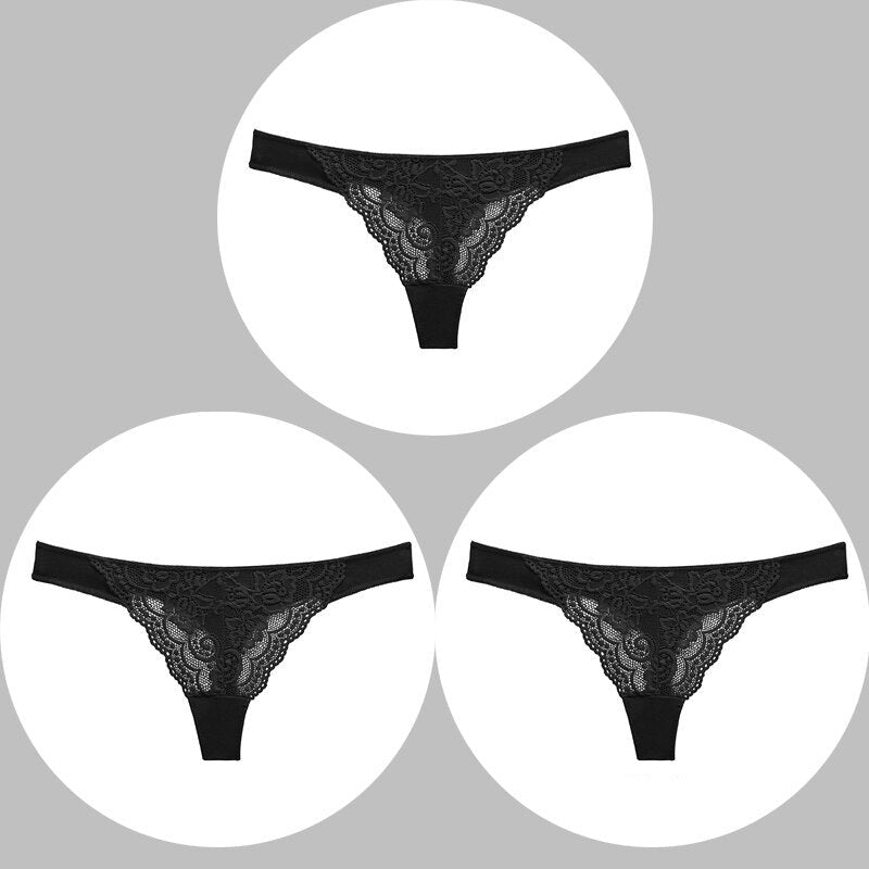 Stringi z koronką 3-pakDraco-lauranapl.com