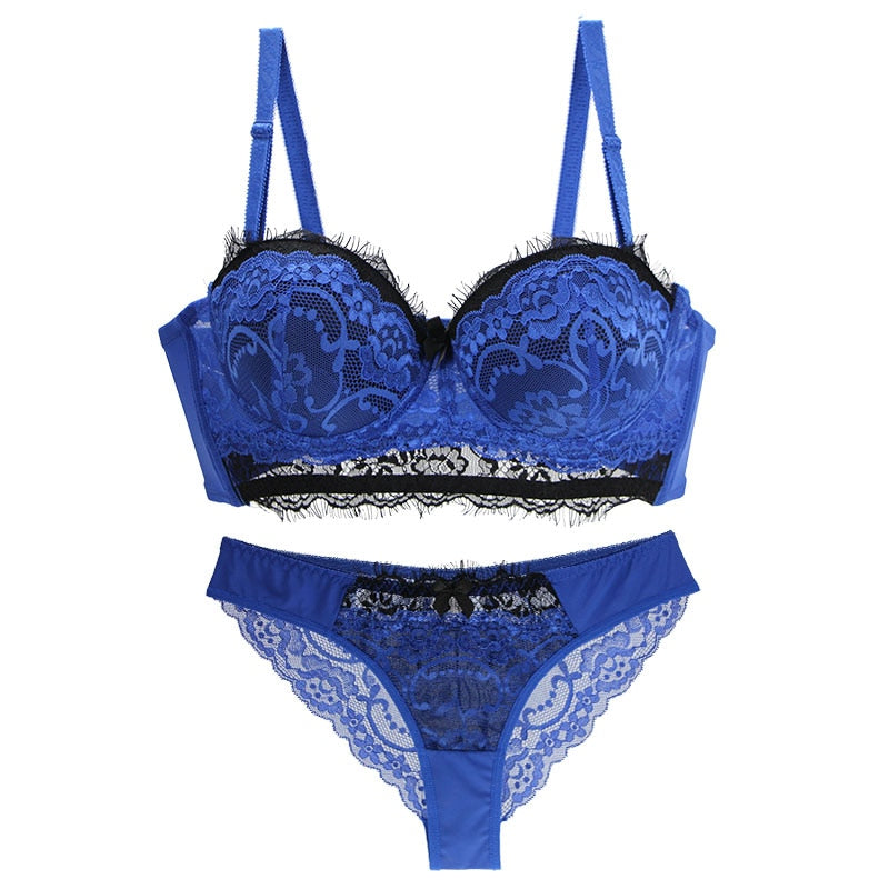 Koronkowy komplet bielizny PUSH UP Plus SizeGrus-lauranapl.com
