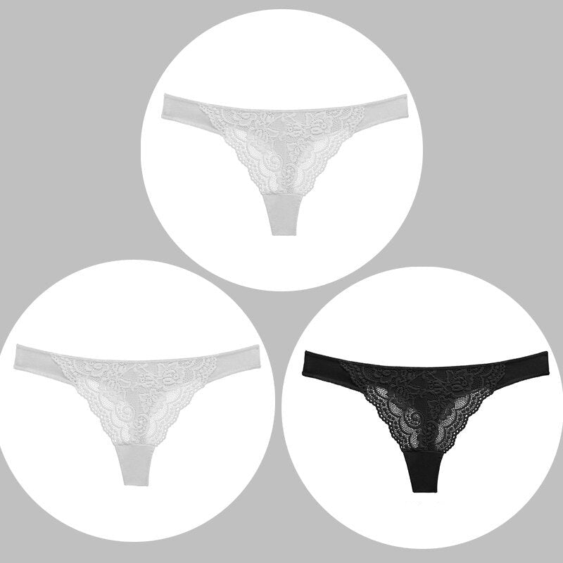 Stringi z koronką 3-pakDraco-lauranapl.com