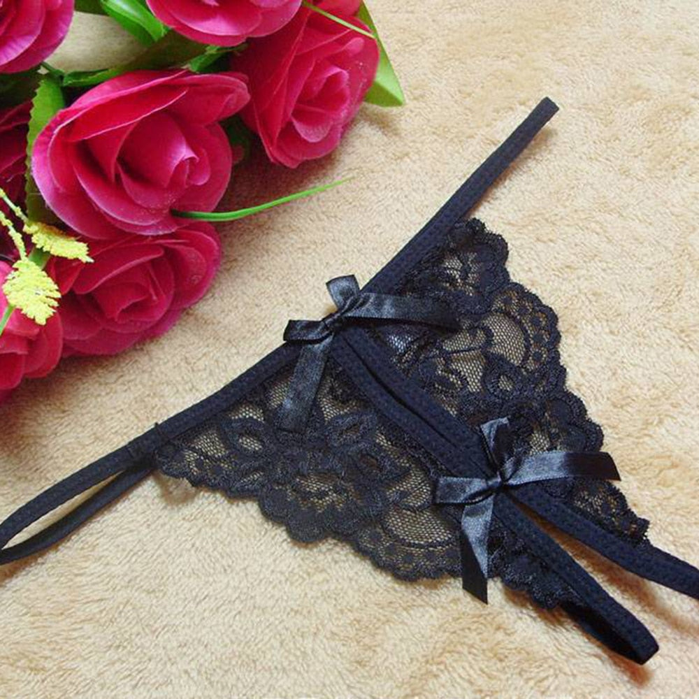 Koronkowe stringi z rozcięciemBootes-lauranapl.com