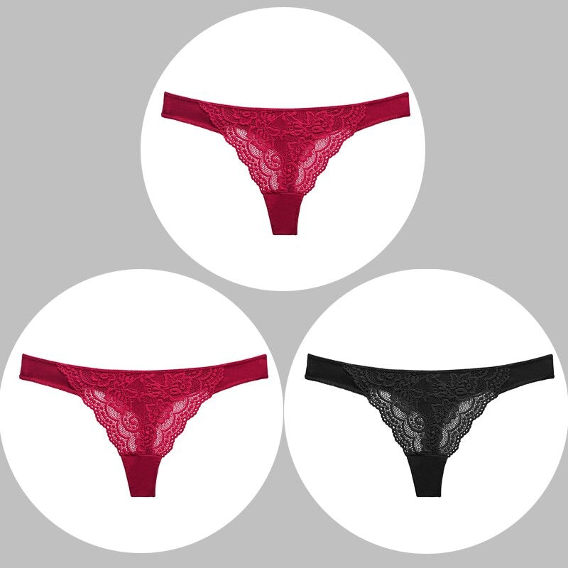 Stringi z koronką 3-pakDraco-lauranapl.com