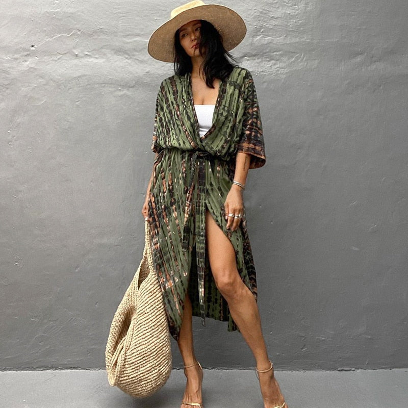 Długie kimono plażoweTriangulum Australe-lauranapl.com