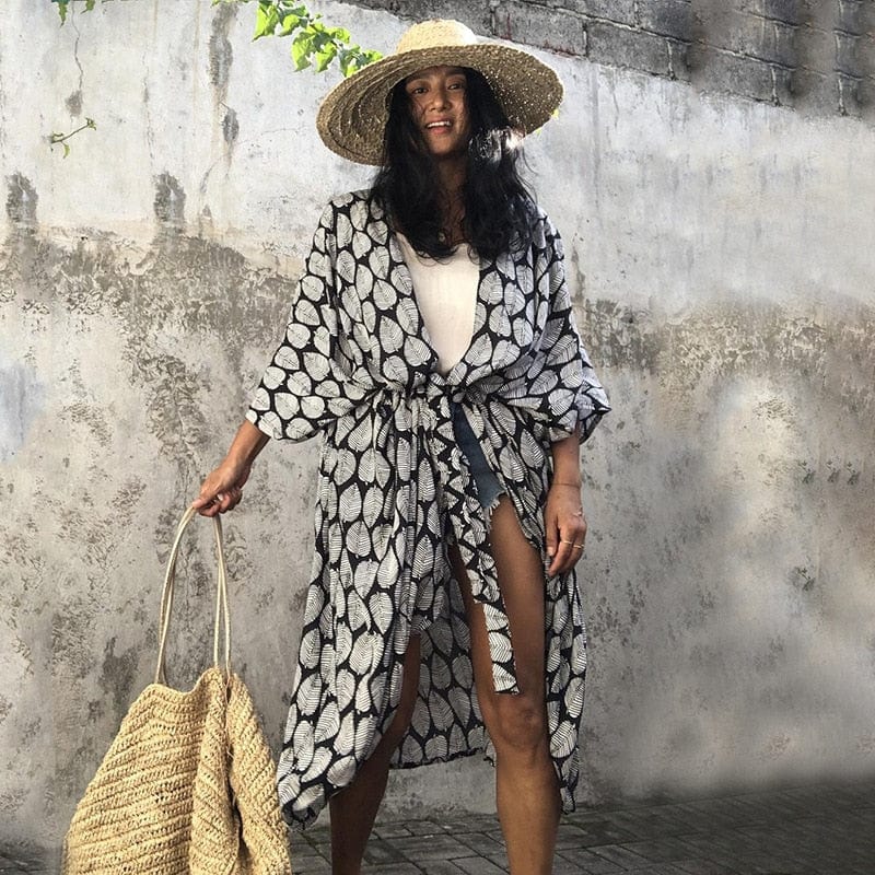 Długie kimono plażoweUrsa Maior-lauranapl.com