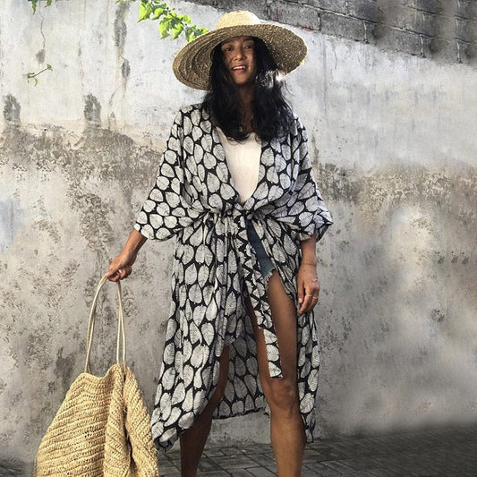 Długie kimono plażoweUrsa Maior-lauranapl.com