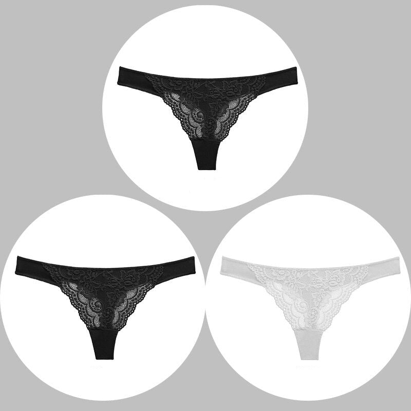 Stringi z koronką 3-pakDraco-lauranapl.com