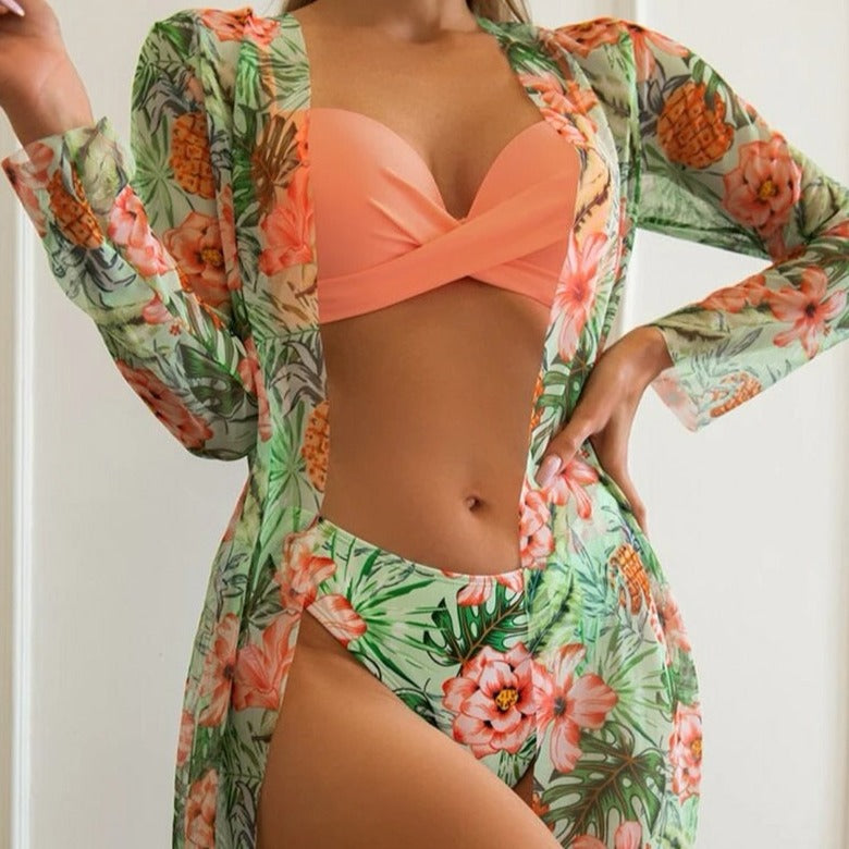 Dwuczęściowy strój kąpielowy i kimono plażoweOphiuchus-lauranapl.com