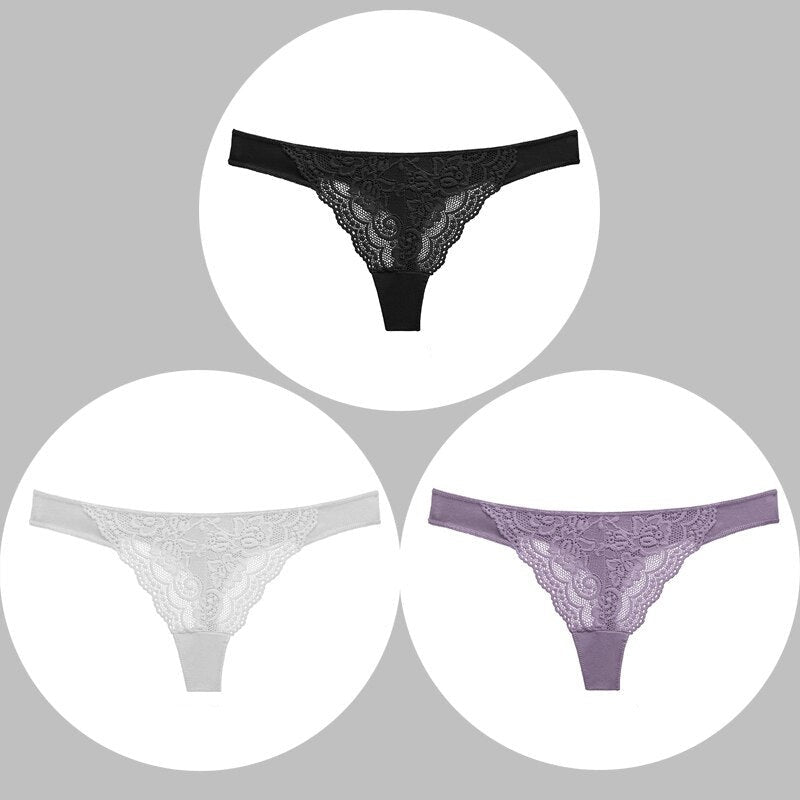 Stringi z koronką 3-pakDraco-lauranapl.com